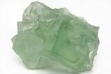 Green Cubic Fluorite Crystals with Phantoms - China #216314-2